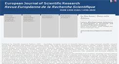 Desktop Screenshot of europeanjournalofscientificresearch.com